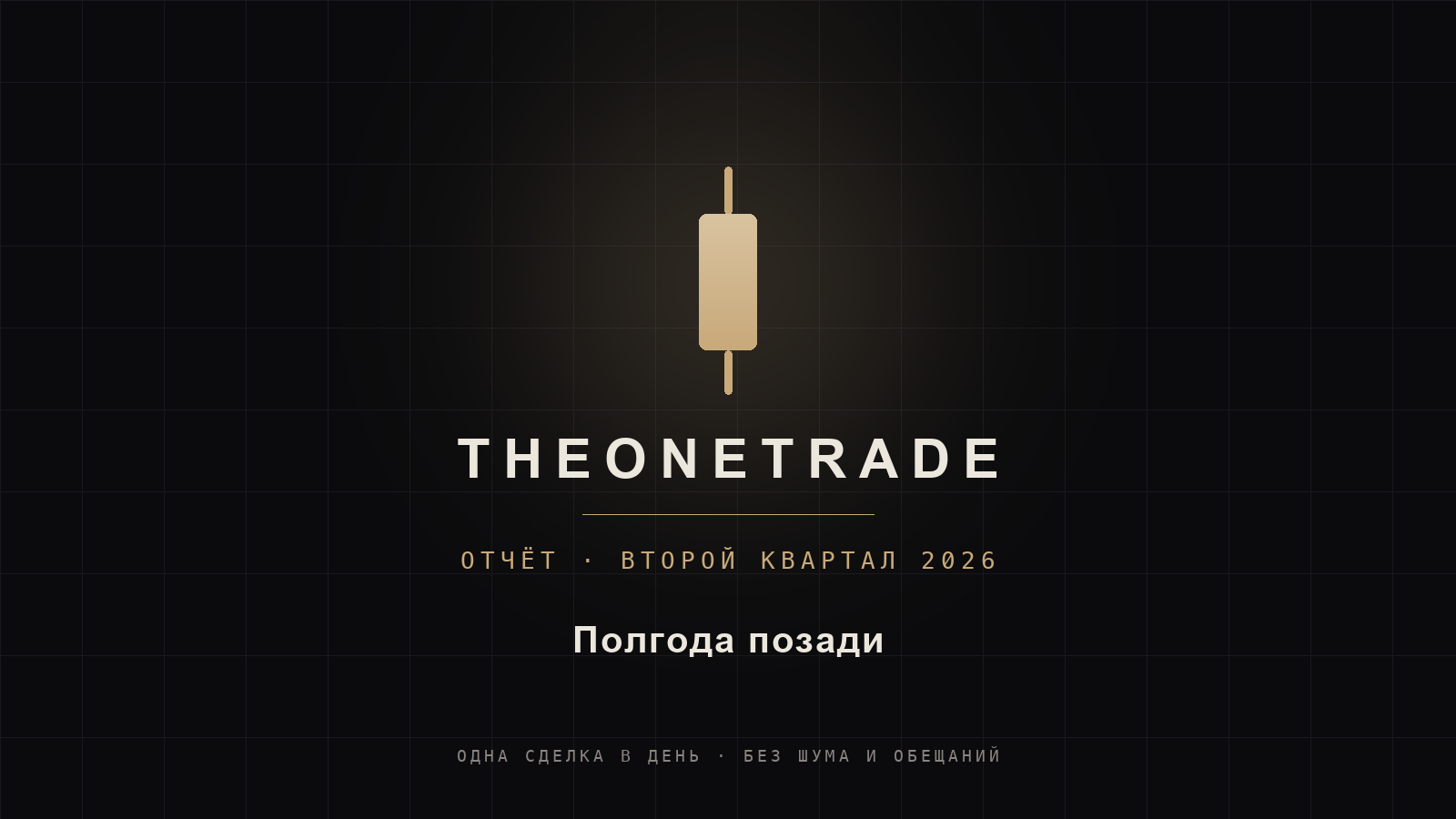 Theonetrade — отчёт за второй квартал 2026